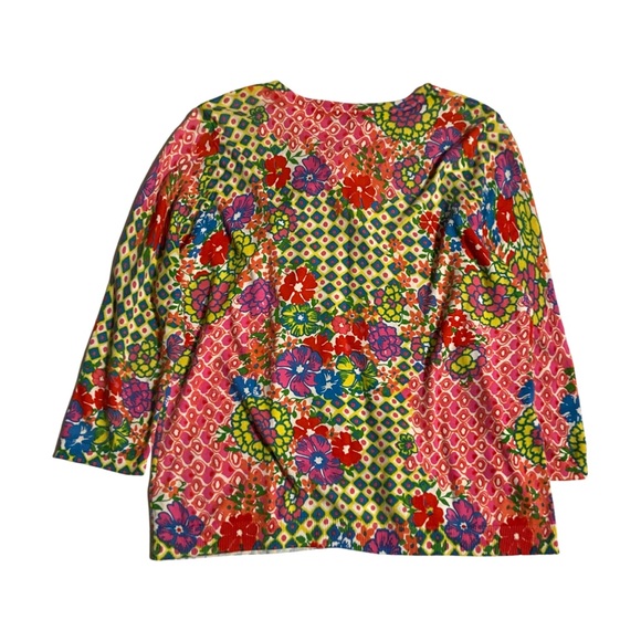 Talbots Multi-Color Floral Button Front Cardigan - Picture 10 of 10